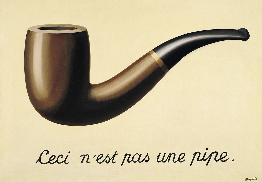René Magritte’s “The Treachery of Images”, 1929